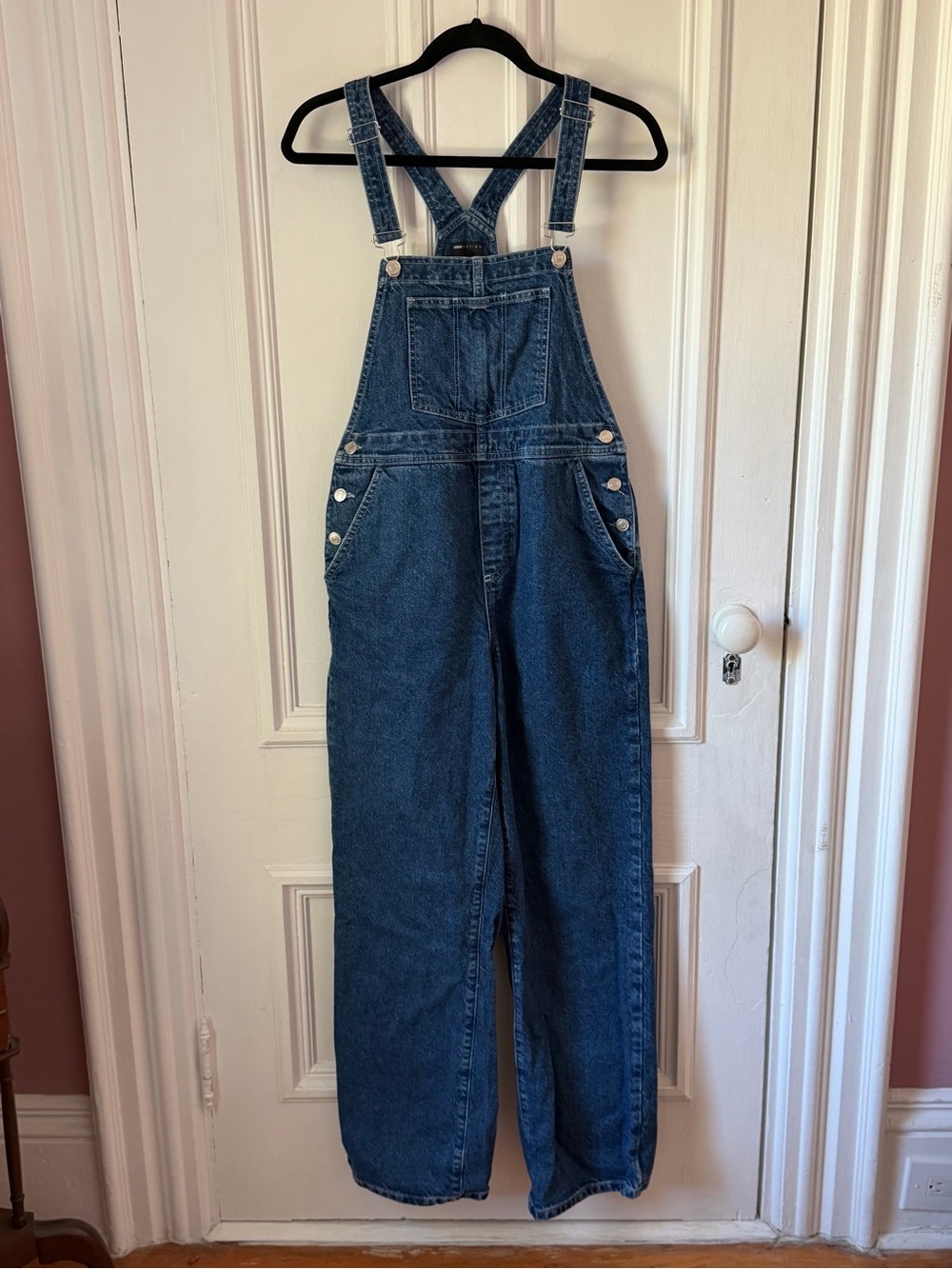 Asos Design Circular Design Collection Denim Overalls Mid Blue Size 4
